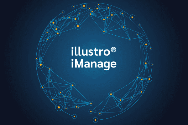 product name on an abstract blue and yellow background