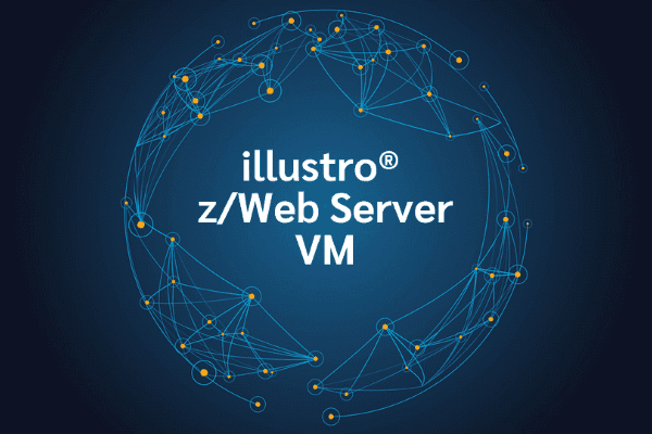 product name on an abstract blue and yellow background