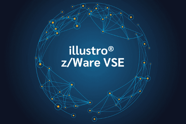 product name on an abstract blue and yellow background