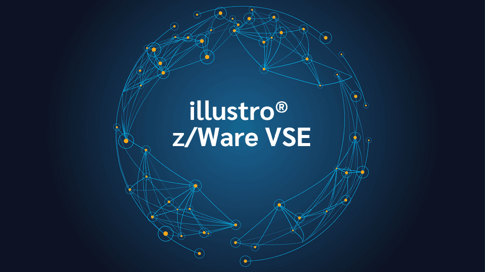 product name on an abstract blue and yellow background